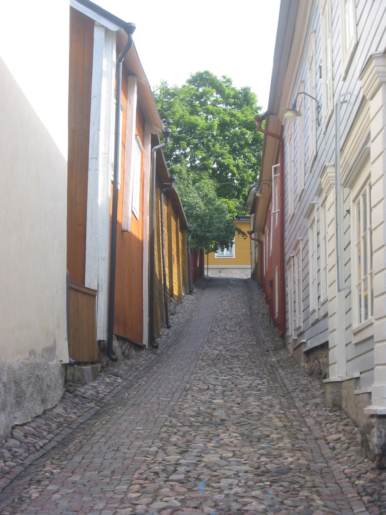 Cobbled streets.