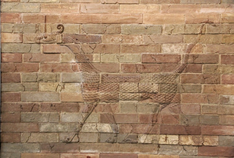 Bas-relief of a mušḫuššu (dragon).