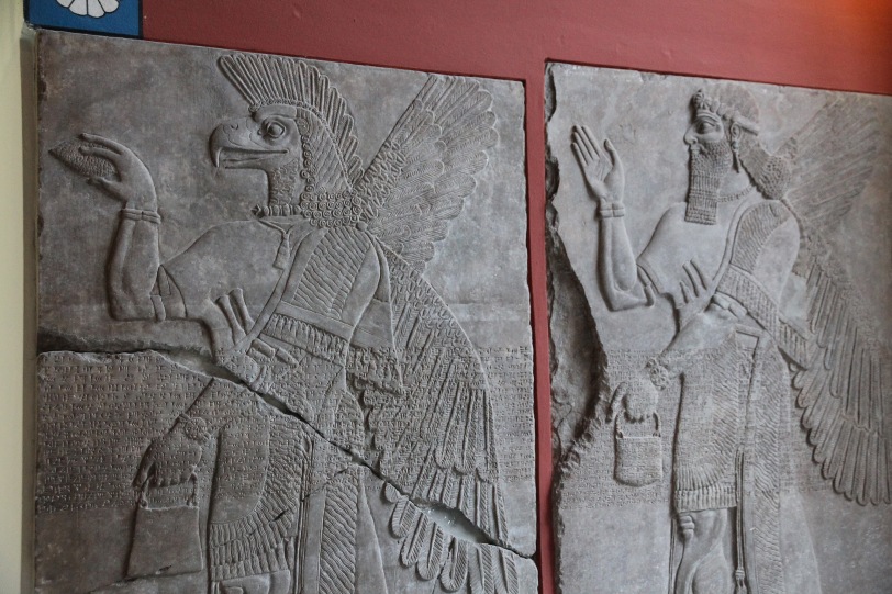 Depiction of Annunaki spirits, Assyrian room.