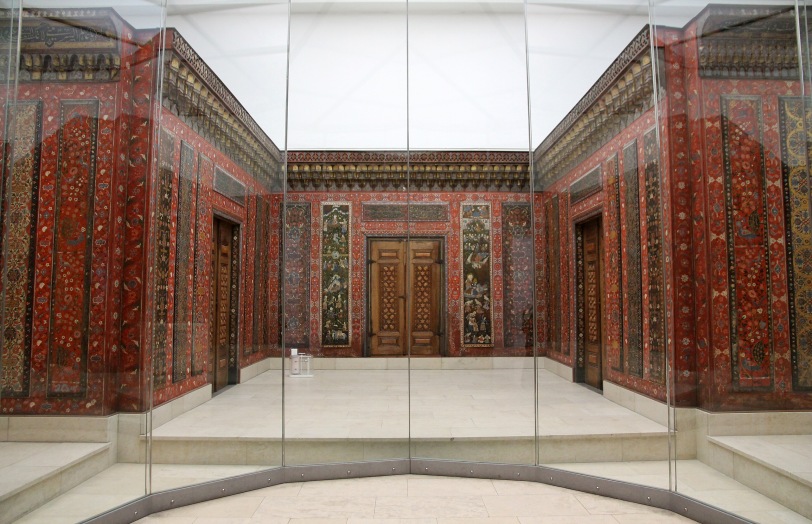The Aleppo room, protected behind glass.