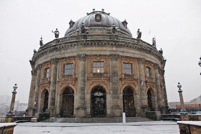 The Bode Museum in a snowstorm.