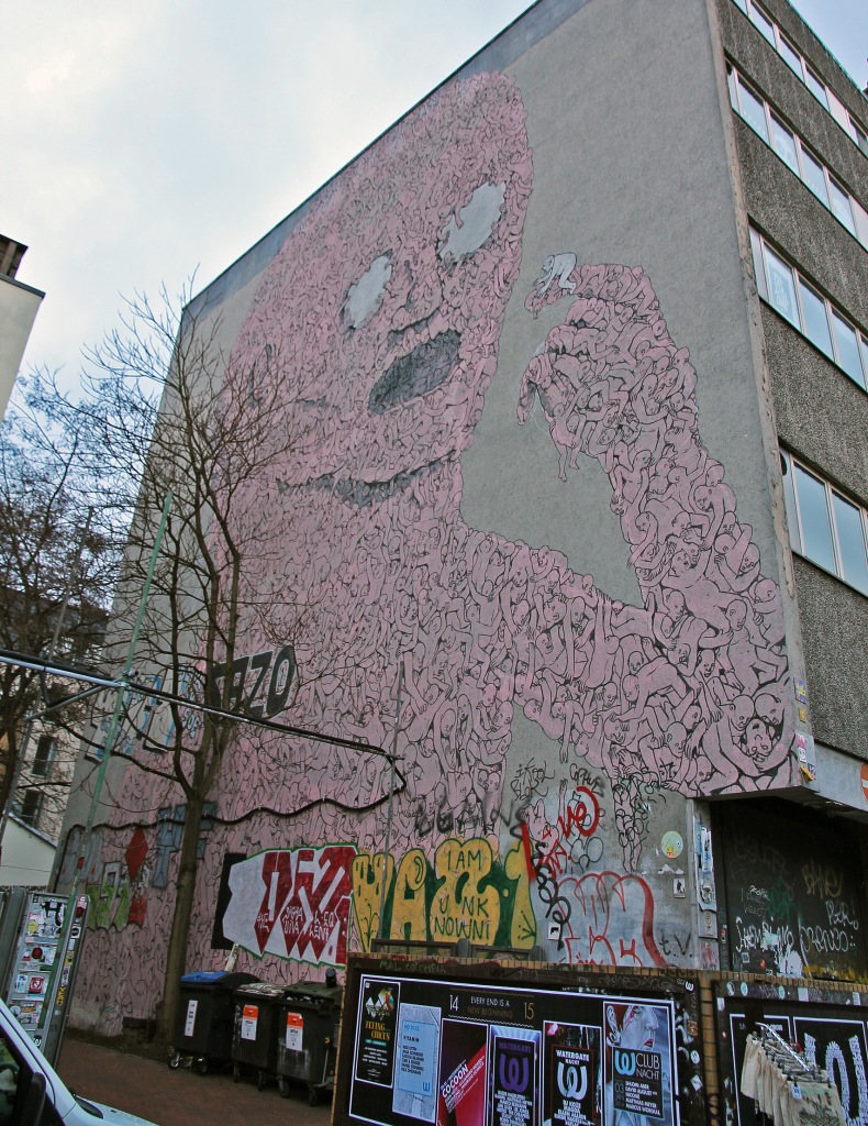 Backjump mural by Blu, in the Kreuzberg area.